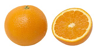 A sweet orange, one of the citrus fruits represented by orange notes